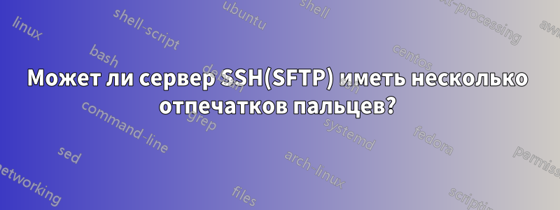 Может ли сервер SSH(SFTP) иметь несколько отпечатков пальцев?