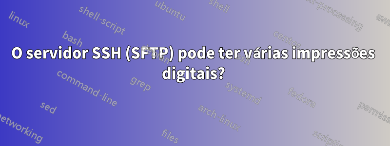 O servidor SSH (SFTP) pode ter várias impressões digitais?