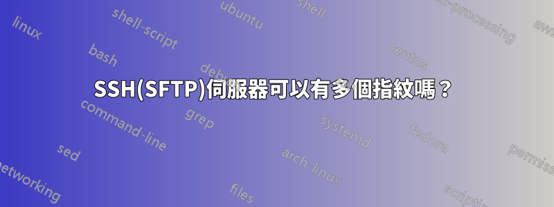 SSH(SFTP)伺服器可以有多個指紋嗎？