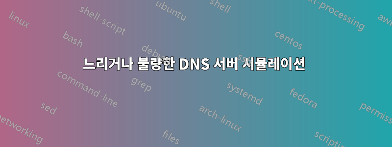 느리거나 불량한 DNS 서버 시뮬레이션