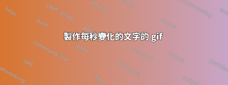 製作每秒變化的文字的 gif