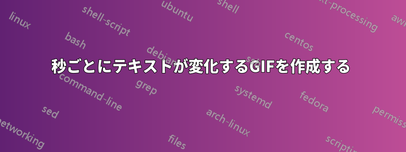 1秒ごとにテキストが変化するGIFを作成する