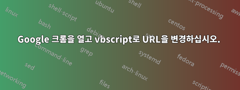 Google 크롬을 열고 vbscript로 URL을 변경하십시오.