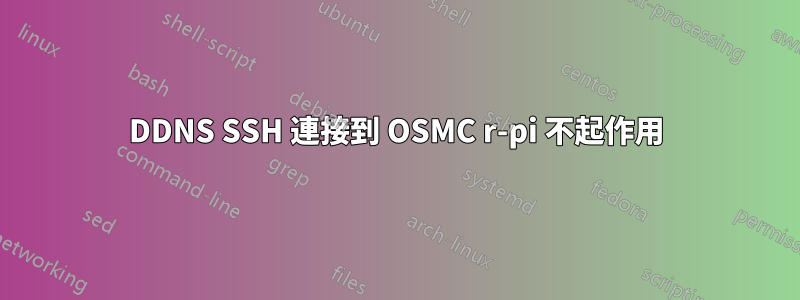 DDNS SSH 連接到 OSMC r-pi 不起作用