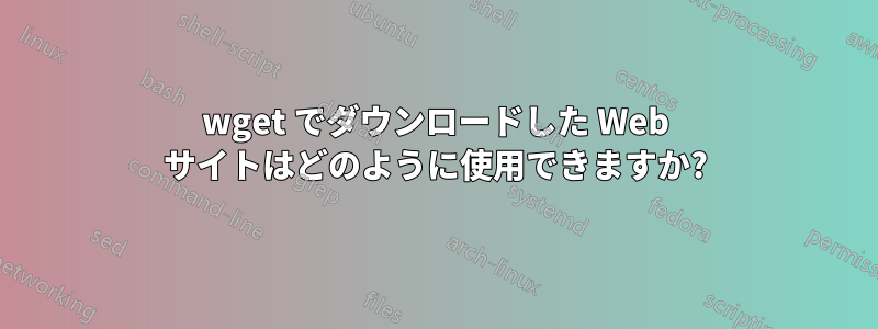 wget でダウンロードした Web サイトはどのように使用できますか?