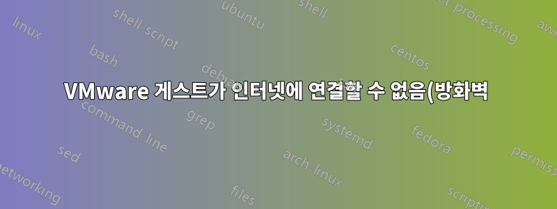VMware 게스트가 인터넷에 연결할 수 없음(방화벽)