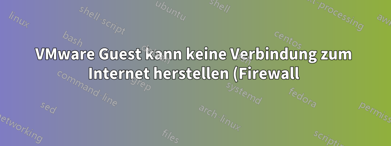 VMware Guest kann keine Verbindung zum Internet herstellen (Firewall)