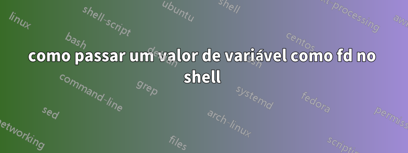 como passar um valor de variável como fd no shell