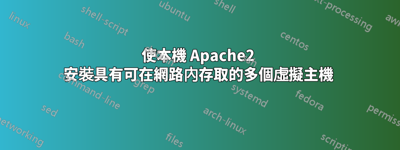 使本機 Apache2 安裝具有可在網路內存取的多個虛擬主機