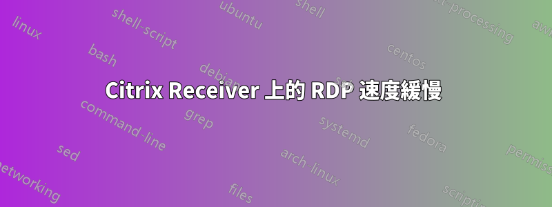 Citrix Receiver 上的 RDP 速度緩慢