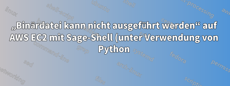 „Binärdatei kann nicht ausgeführt werden“ auf AWS EC2 mit Sage-Shell (unter Verwendung von Python)