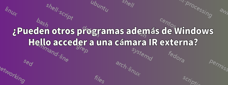 ¿Pueden otros programas además de Windows Hello acceder a una cámara IR externa?