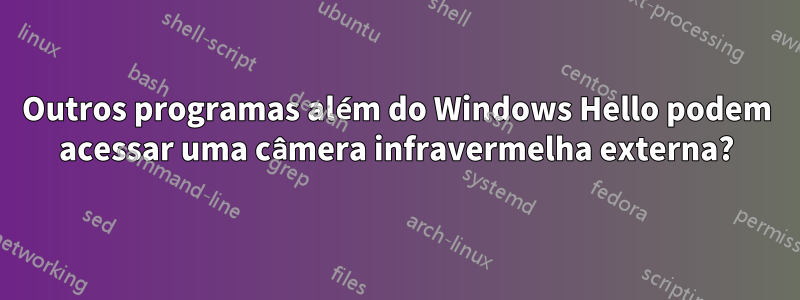 Outros programas além do Windows Hello podem acessar uma câmera infravermelha externa?