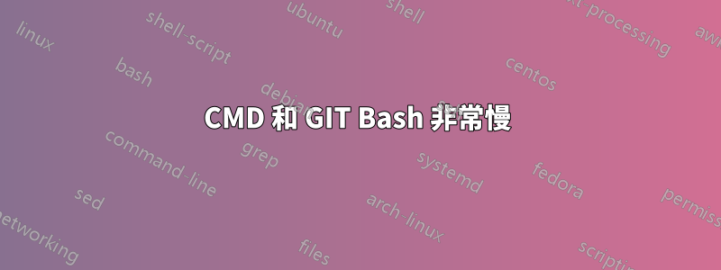 CMD 和 GIT Bash 非常慢