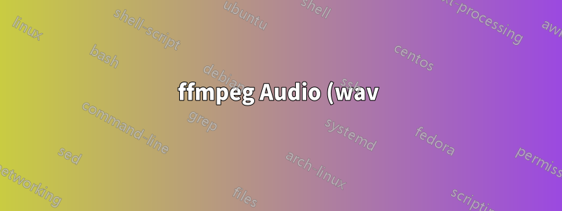 ffmpeg Audio (wav) zum Video (mp4) hinzufügen, ohne das Video neu zu kodieren