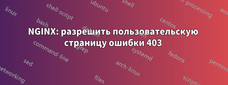 NGINX: разрешить пользовательскую страницу ошибки 403