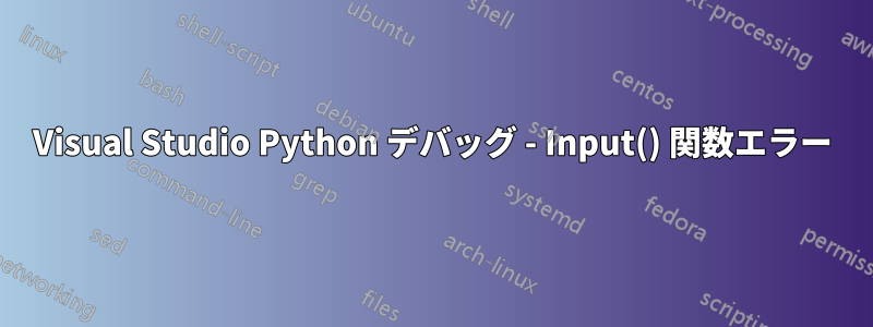 Visual Studio Python デバッグ - Input() 関数エラー