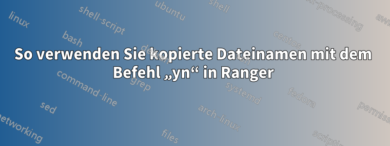 So verwenden Sie kopierte Dateinamen mit dem Befehl „yn“ in Ranger