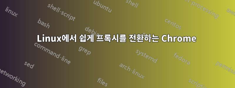 Linux에서 쉽게 프록시를 전환하는 Chrome