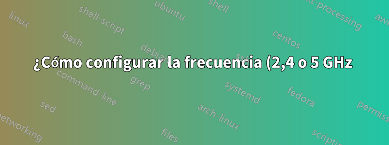¿Cómo configurar la frecuencia (2,4 o 5 GHz) del punto de acceso WiFi mediante la línea de comando en Windows?