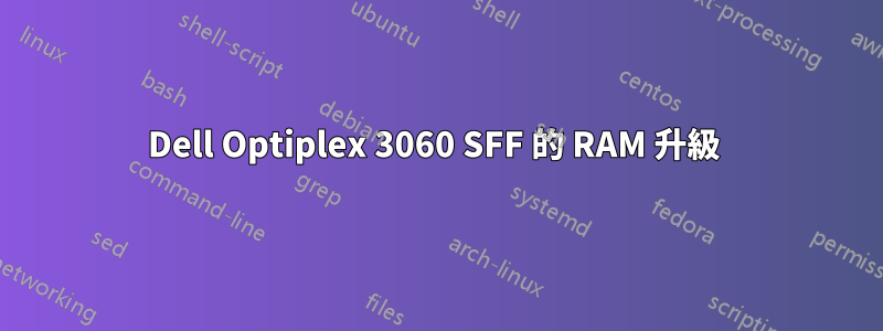 Dell Optiplex 3060 SFF 的 RAM 升級 
