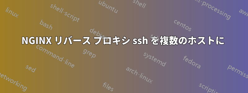 NGINX リバース プロキシ ssh を複数のホストに