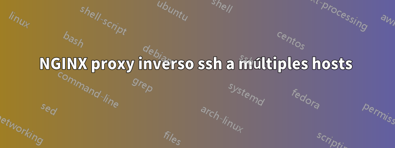 NGINX proxy inverso ssh a múltiples hosts