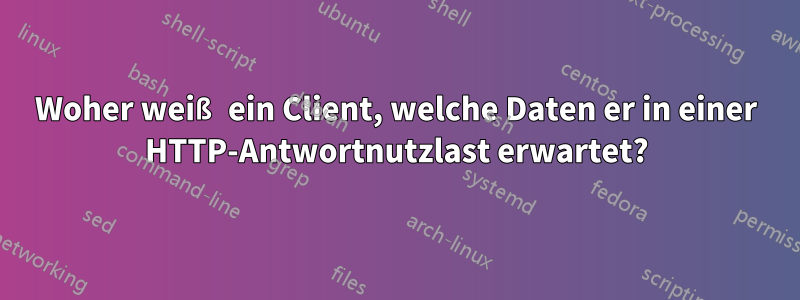 Woher weiß ein Client, welche Daten er in einer HTTP-Antwortnutzlast erwartet?