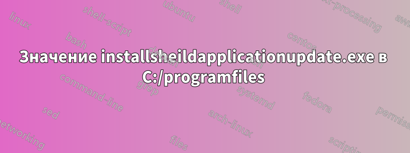 Значение installsheildapplicationupdate.exe в C:/programfiles