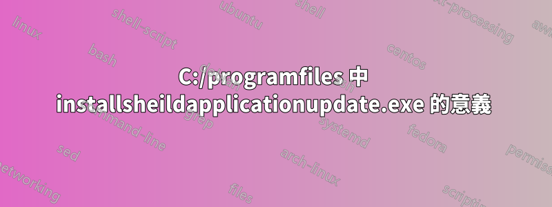 C:/programfiles 中 installsheildapplicationupdate.exe 的意義