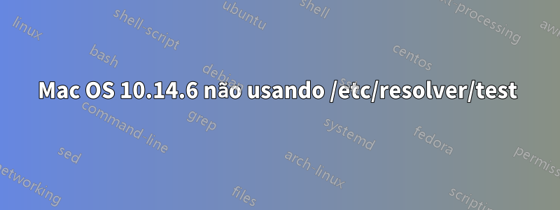 Mac OS 10.14.6 não usando /etc/resolver/test