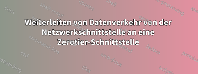 Weiterleiten von Datenverkehr von der Netzwerkschnittstelle an eine Zerotier-Schnittstelle