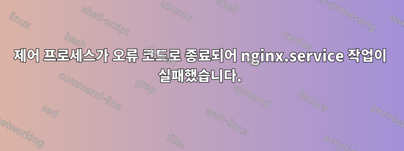 제어 프로세스가 오류 코드로 종료되어 nginx.service 작업이 실패했습니다.