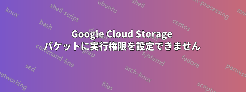 Google Cloud Storage バケットに実行権限を設定できません