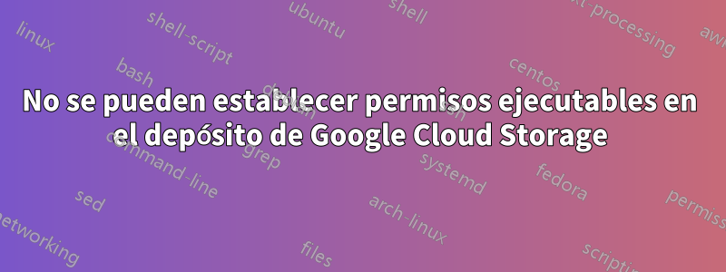 No se pueden establecer permisos ejecutables en el depósito de Google Cloud Storage