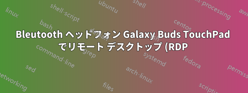 Bleutooth ヘッドフォン Galaxy Buds TouchPad でリモート デスクトップ (RDP) に文字を入力する