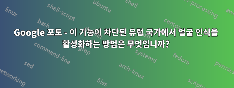 Google 포토 - 이 기능이 차단된 유럽 국가에서 얼굴 인식을 활성화하는 방법은 무엇입니까?