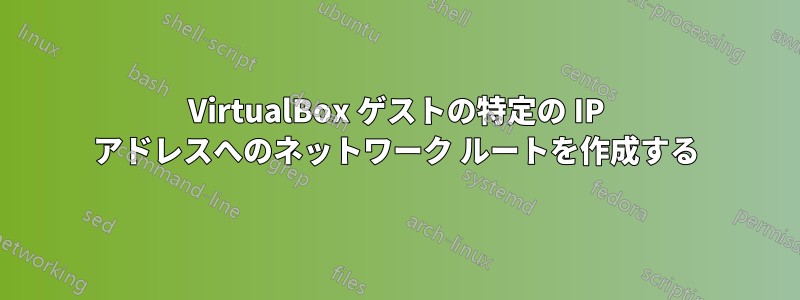 VirtualBox ゲストの特定の IP アドレスへのネットワーク ルートを作成する