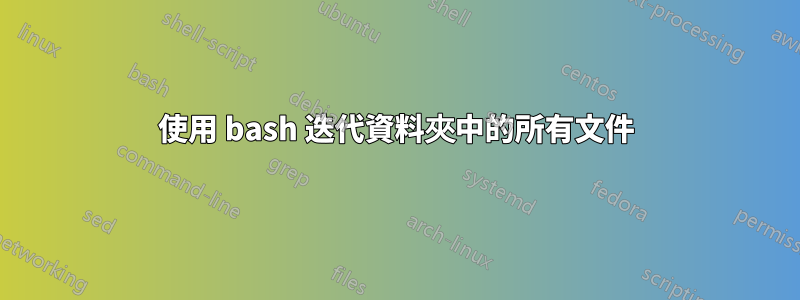 使用 bash 迭代資料夾中的所有文件
