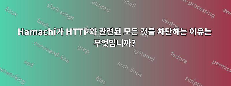 Hamachi가 HTTP와 관련된 모든 것을 차단하는 이유는 무엇입니까?