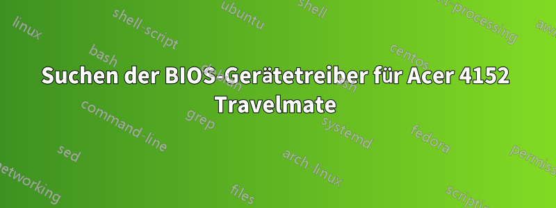 Suchen der BIOS-Gerätetreiber für Acer 4152 Travelmate