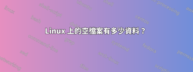Linux 上的空檔案有多少資料？