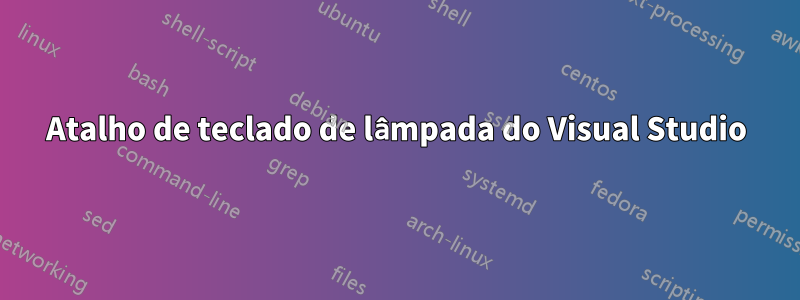Atalho de teclado de lâmpada do Visual Studio