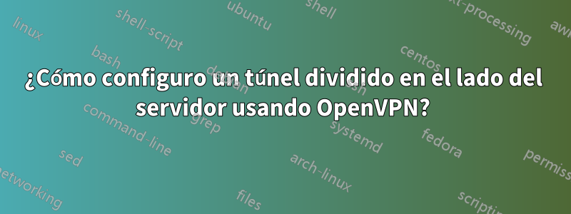 ¿Cómo configuro un túnel dividido en el lado del servidor usando OpenVPN?