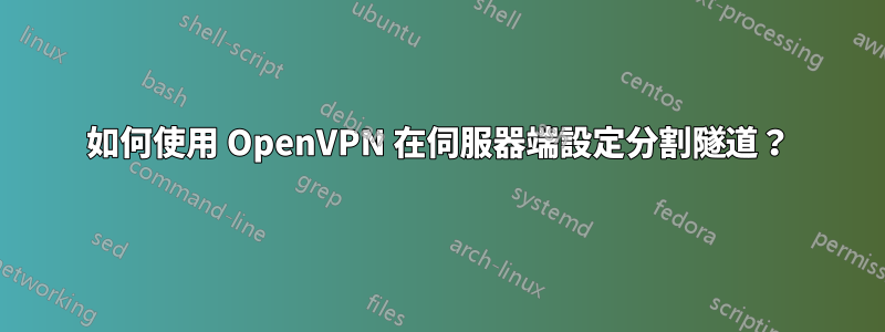 如何使用 OpenVPN 在伺服器端設定分割隧道？
