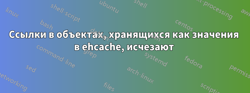 Ссылки в объектах, хранящихся как значения в ehcache, исчезают