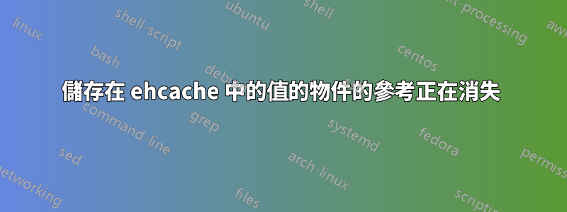 儲存在 ehcache 中的值的物件的參考正在消失