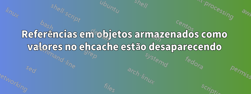 Referências em objetos armazenados como valores no ehcache estão desaparecendo