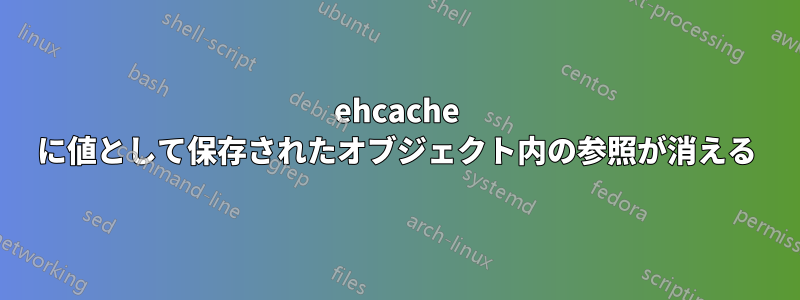 ehcache に値として保存されたオブジェクト内の参照が消える