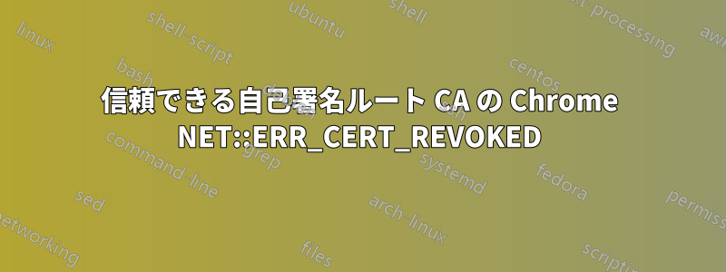 信頼できる自己署名ルート CA の Chrome NET::ERR_CERT_REVOKED